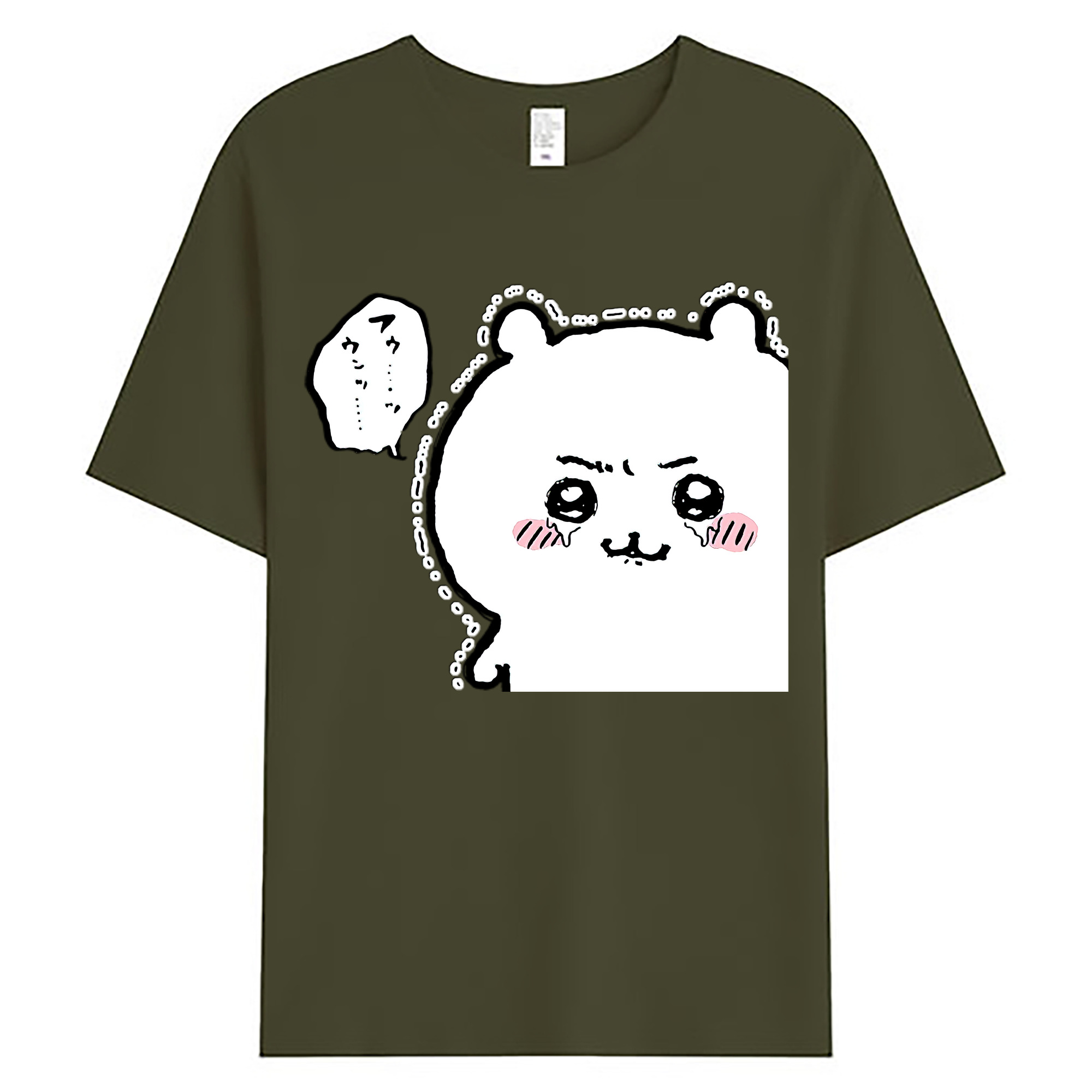 （画像用） ちいかわ ちいかわ Chii-kawa chiikawa 綿100％ メンズ半袖Tシャツ｜肌触りやわらか＆通気性